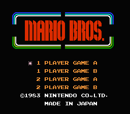 Mario Bros. title screen