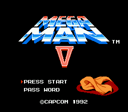 Mega Man 5 title screen
