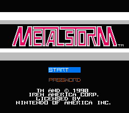 Metal Storm title screen