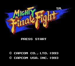 Mighty Final Fight title screen