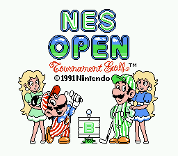 NES Open Tournament Golf title screen