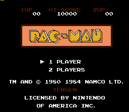 Pac-Man title screen