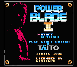 Power Blade 2 title screen