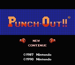 Punch-Out!! title screen
