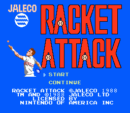 Racket Attack title screen