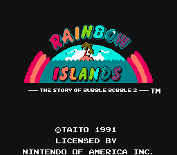 Rainbow Islands title screen