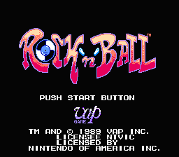 Rock'n' Ball title screen
