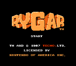 Rygar title screen