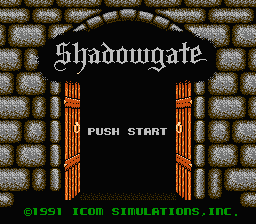 Shadowgate title screen