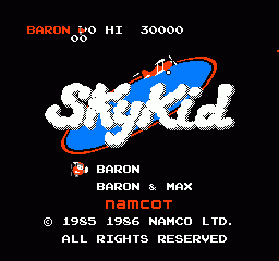 Sky Kid title screen