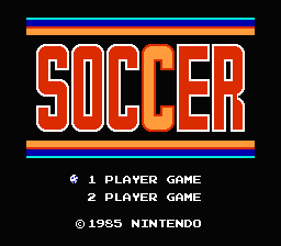 Soccer title screen