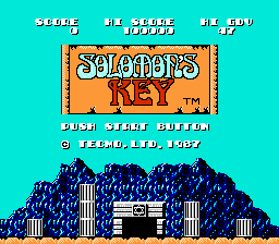Solomon's Key title screen