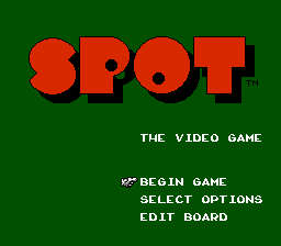 Spot: The Video Game title screen