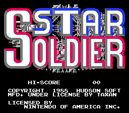 Star Soldier title screen