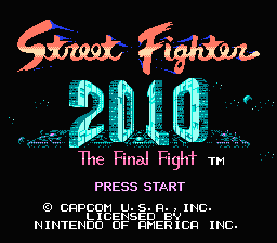 Street Fighter 2010: The Final Fight title screen