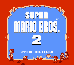 Super Mario Bros. 2 title screen