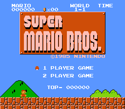 Super Mario Bros. title screen