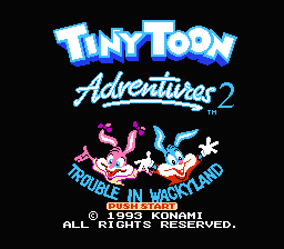 Tiny Toon Adventures 2: Trouble in Wackyland title screen