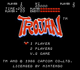 Trojan title screen