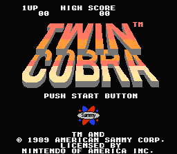 Twin Cobra title screen