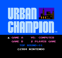 Urban Champion title screen