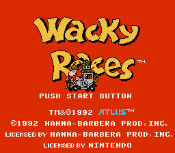 Wacky Races title screen