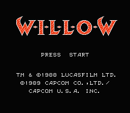 Willow title screen