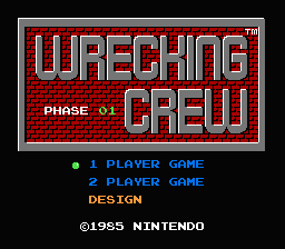 Wrecking Crew title screen