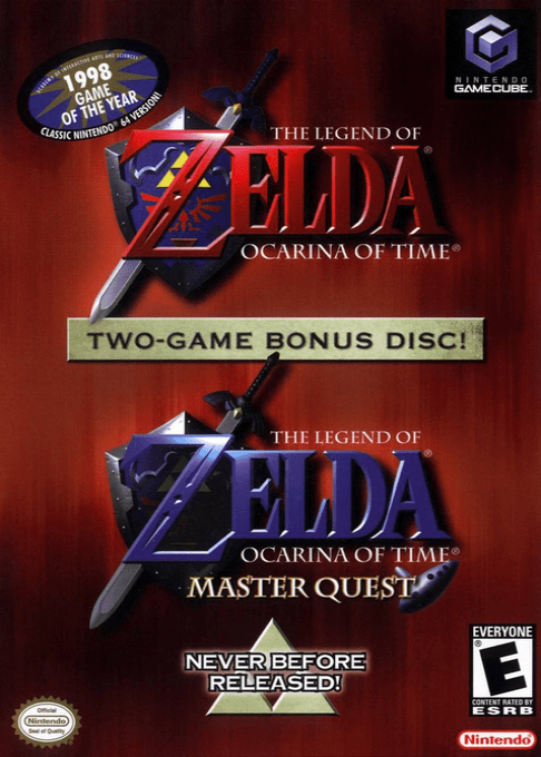 The Legend of Zelda: Ocarina of Time + The Legend of Zelda: Ocarina of Time - Master Quest: Two-game Bonus Disc! box art