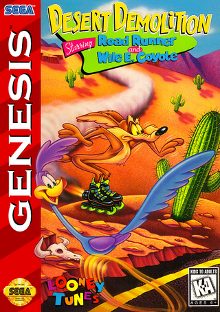 Desert Demolition Starring Road Runner and Wile E. Coyote box art