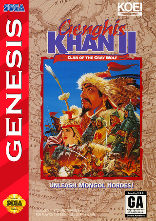 Genghis Khan II: Clan of the Gray Wolf box art