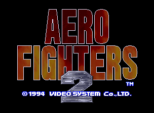 Aero Fighters 2 title screen