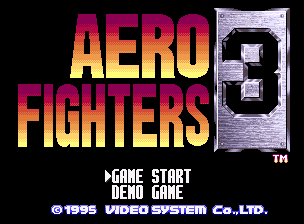 Aero Fighters 3 title screen