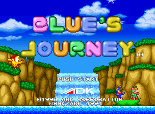 Blue's Journey title screen