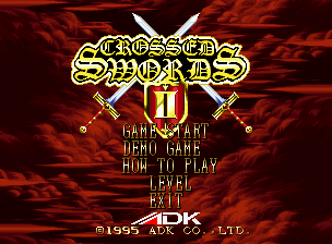 Crossed Swords II title screen