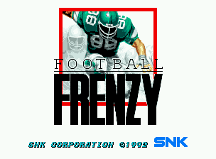 Football Frenzy title screen