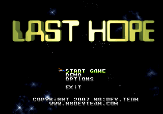 Last Hope title screen