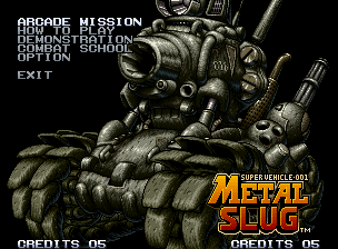 Metal Slug title screen