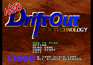 Neo Drift Out: New Technology title screen
