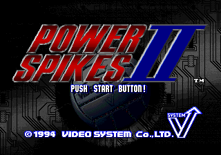 Power Spikes II title screen