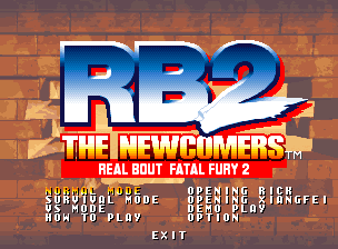 Real Bout Fatal Fury 2: The Newcomers title screen