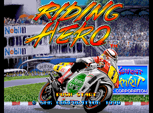 Riding Hero title screen