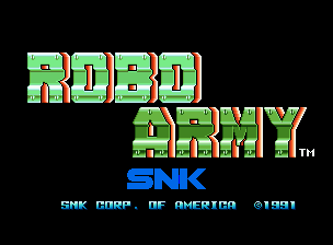 Robo Army title screen
