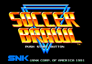 Soccer Brawl title screen