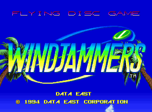 Windjammers title screen
