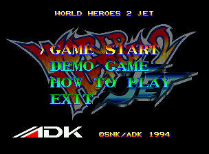 World Heroes 2 Jet title screen