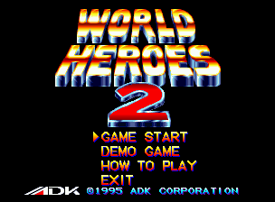 World Heroes 2 title screen