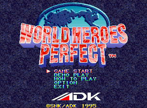 World Heroes Perfect title screen