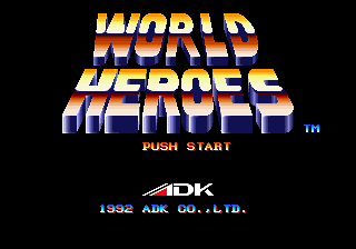 World Heroes title screen
