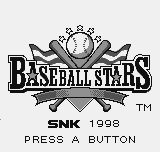 Baseball Stars title screen